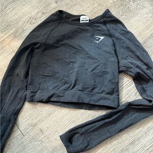 Gymshark Black Long Sleeve Crop Top